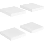 vidaXL Wandschappen zwevend 4 st 23x23,5x3,8 cm MDF wit