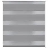 vidaXL Zebra rolgordijn 120,9 x 230 cm stofbreedte 116,7 cm grijs