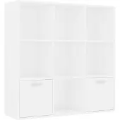 vidaXL Boekenkast 98x30x98 cm bewerkt hout wit