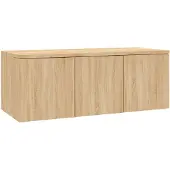 vidaXL Tv-meubel 80x34x30 cm bewerkt hout sonoma eikenkleurig