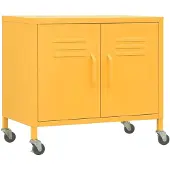 vidaXL Opbergkast 60x35x56 cm staal mosterdgeel
