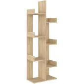 vidaXL Boekenkast 48x25,5x140 cm bewerkt hout sonoma eikenkleurig