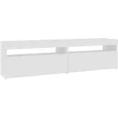 vidaXL Tv-meubelen 2 st met LED-verlichting 75x35x40 cm wit