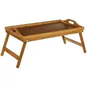 5 Five Opvouwbare Bedtafel - Bamboe & MDF, 50 x 30 cm, Bruin