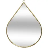Atmosphera Spiegel - druppelvorm - goudkleurig - metaal - 39 x 28 cm - Spiegels