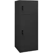 vidaXL Zadelkast 53x53x140 cm staal antracietkleurig