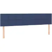 vidaXL Hoofdborden 180x5x78/88 cm stof blauw