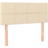 vidaXL Hoofdbord 100x5x78/88 cm stof crèmekleurig