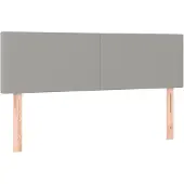 vidaXL Hoofdborden 144x5x78/88 cm stof lichtgrijs