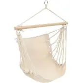 vidaXL Hangstoel creme wit (large)