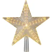Lumineo Lichtgevende ster kerstboom piek - 22 cm - warm wit - kerstboompieken