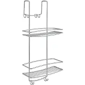 Metaltex doucherek 2-laags met haken onda zilverkleurig