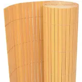 vidaXL Tuinafscheiding dubbelzijdig 90x300 cm PVC geel