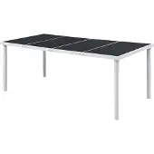 vidaXL Tuintafel 190x90x74 cm zwart online kopen