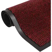 vidaXL Droogloopmat rechthoekig getuft 60x90 cm rood