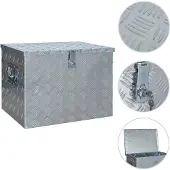 vidaXL Aluminium kist 610x430x455 mm zilverkleurig