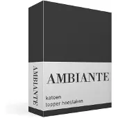 Ambiante Katoen - Topper Hoeslaken - 120x200 - Antraciet