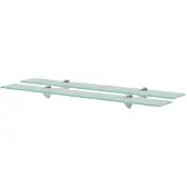 vidaXL Schappen zwevend 2 st 80x10 cm 8 mm glas