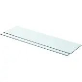 vidaXL Schappen 2 st 80x20 cm glas transparant