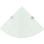 vidaXL Hoekschappen 2 st met chromen dragers 35x35 cm glas wit