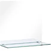 vidaXL Wandspiegel met schap 30x30 cm gehard glas