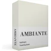 Ambiante Katoen - Hoeslaken - 140x200 - Gebroken wit