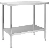 vidaXL Keukenwerktafel 100x60x85 cm roestvrij staal