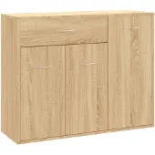 vidaXL Dressoir 88x30x70 cm bewerkt hout sonoma eikenkleurig