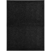 vidaXL Deurmat wasbaar 90x120 cm zwart