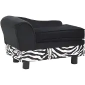 vidaXL Hondenbank 57x34x36 cm pluche zwart