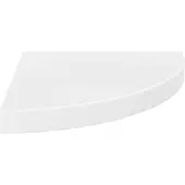 vidaXL Hoekschap zwevend 35x35x3,8 cm MDF hoogglans wit