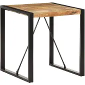 vidaXL Eettafel 70x70x75 cm massief ruw mangohout