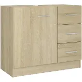 vidaXL Wastafelonderkast Sonoma-eik, 63x30x54 cm, houtvezel