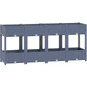 vidaXL Plantenbak verhoogd 160x40x71 cm polypropyleen