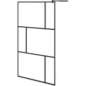 vidaXL Inloopdouchewand 115x195 cm gehard glas zwart