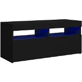 vidaXL Tv-meubel met LED-verlichting 90x35x40 cm zwart