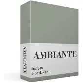 Ambiante Katoen - Hoeslaken - 140x200 - Groen