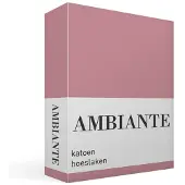 Ambiante Katoen - Hoeslaken - 80x200 - Roze