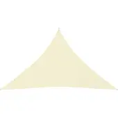 vidaXL Zonnescherm driehoekig 5x5x6 m oxford stof crèmekleurig