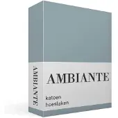 Ambiante Katoen - Hoeslaken - 160x200 - Blauw