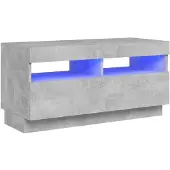 vidaXL Tv-meubel met LED-verlichting 80x35x40 cm betongrijs
