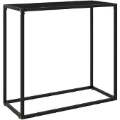 vidaXL Wandtafel 80x35x75 cm gehard glas zwart