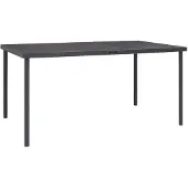 vidaXL Tuintafel 150x90x74 cm staal antracietkleurig