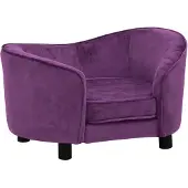 vidaXL Hondenbank 69x49x40 cm pluche bordeauxrood