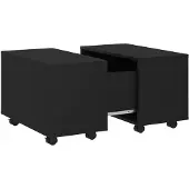 vidaXL Salontafel 60x60x38 cm bewerkt hour zwart