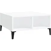 vidaXL Salontafel 60x60x30 cm bewerkt hout wit
