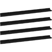 vidaXL Wandschappen 4 st 100x9x3 cm zwart