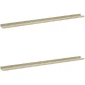 vidaXL Wandschappen 2 st 115x9x3 cm wit en sonoma eikenkleurig