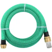 vidaXL Zuigslang met messing koppelingen 1,1'' 10 m PVC groen
