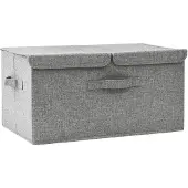 vidaXL Opbergdozen Nonwoven stof Grijs